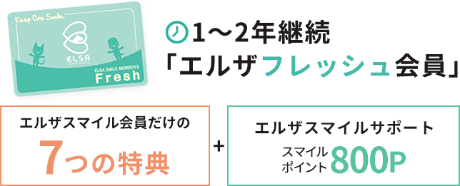 1~2年継続「エルザフレッシュ会員」