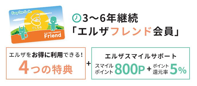 3~6年継続「エルザフレンド会員」